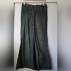 Bebe Denim Maxi Skirt